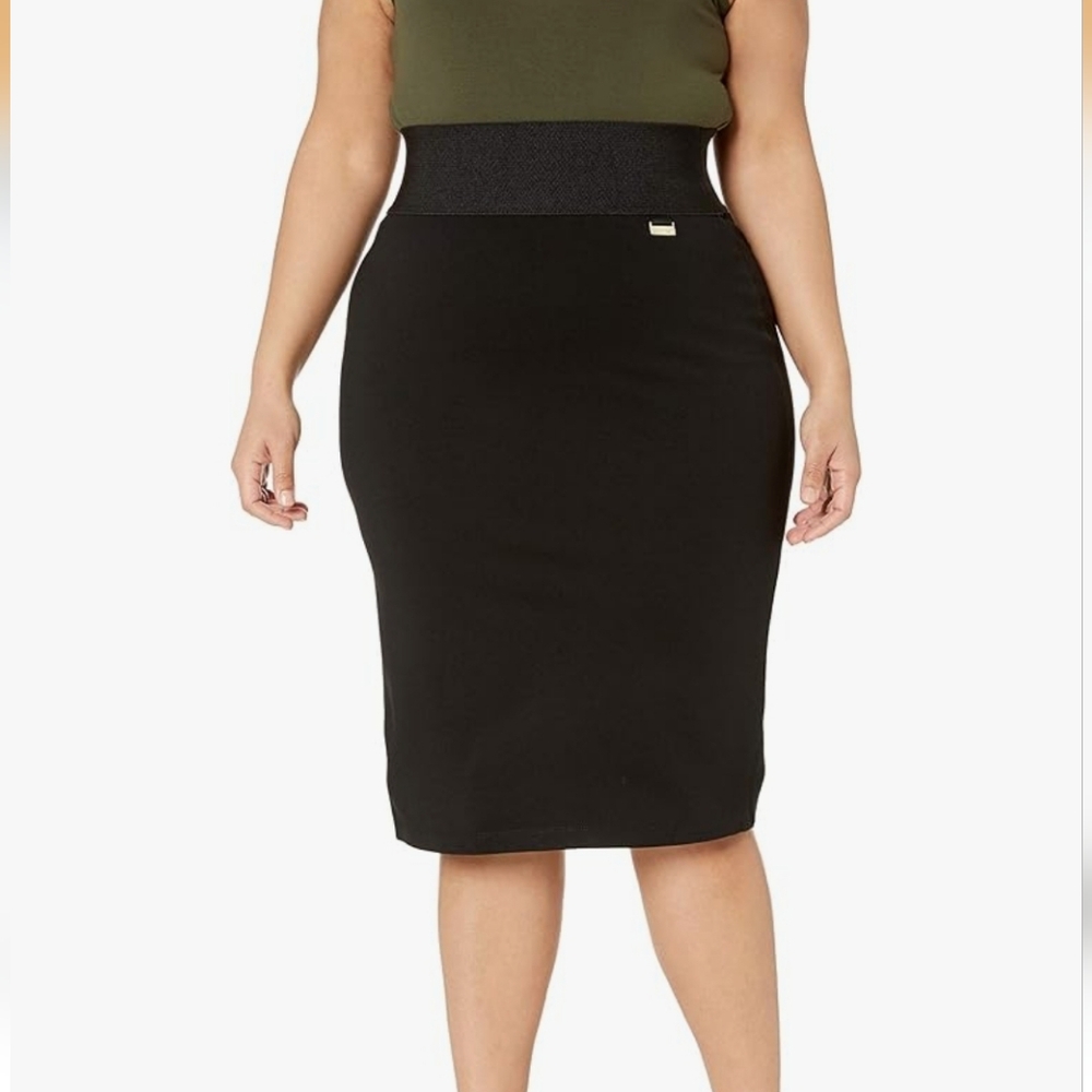 Calvin Klein Black Pencil Skirt Women’s 2X Career Office Midi